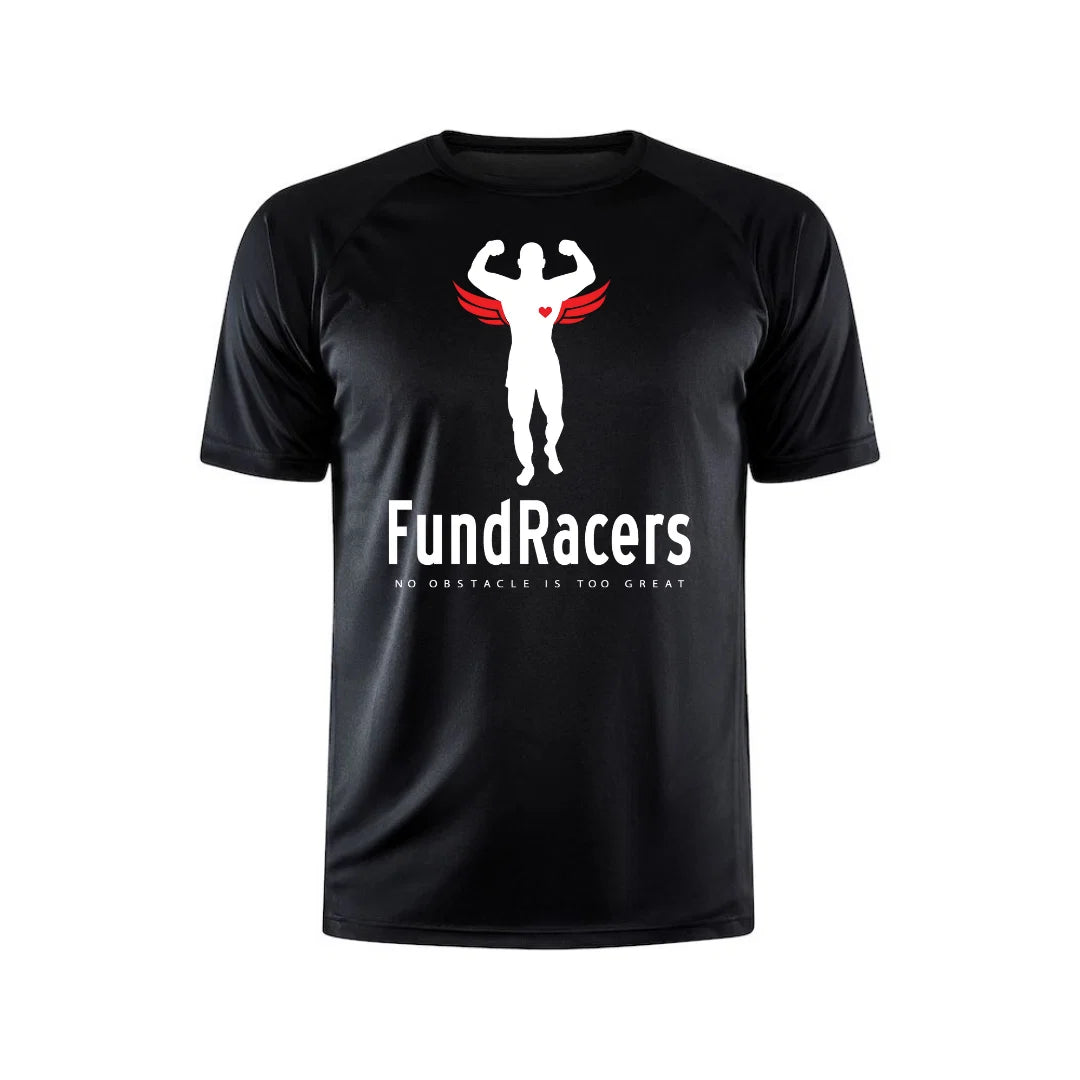 FundRacers-trøjen — Craft Core Unify løbet-shirt med FundRacers-logo