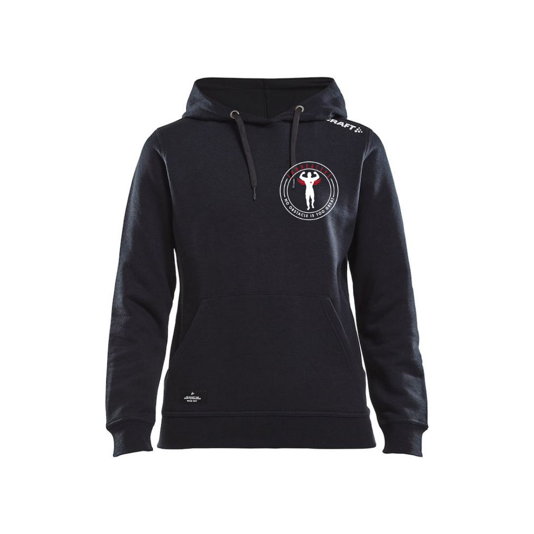 Craft Community Hoodie dame, front, lille logo