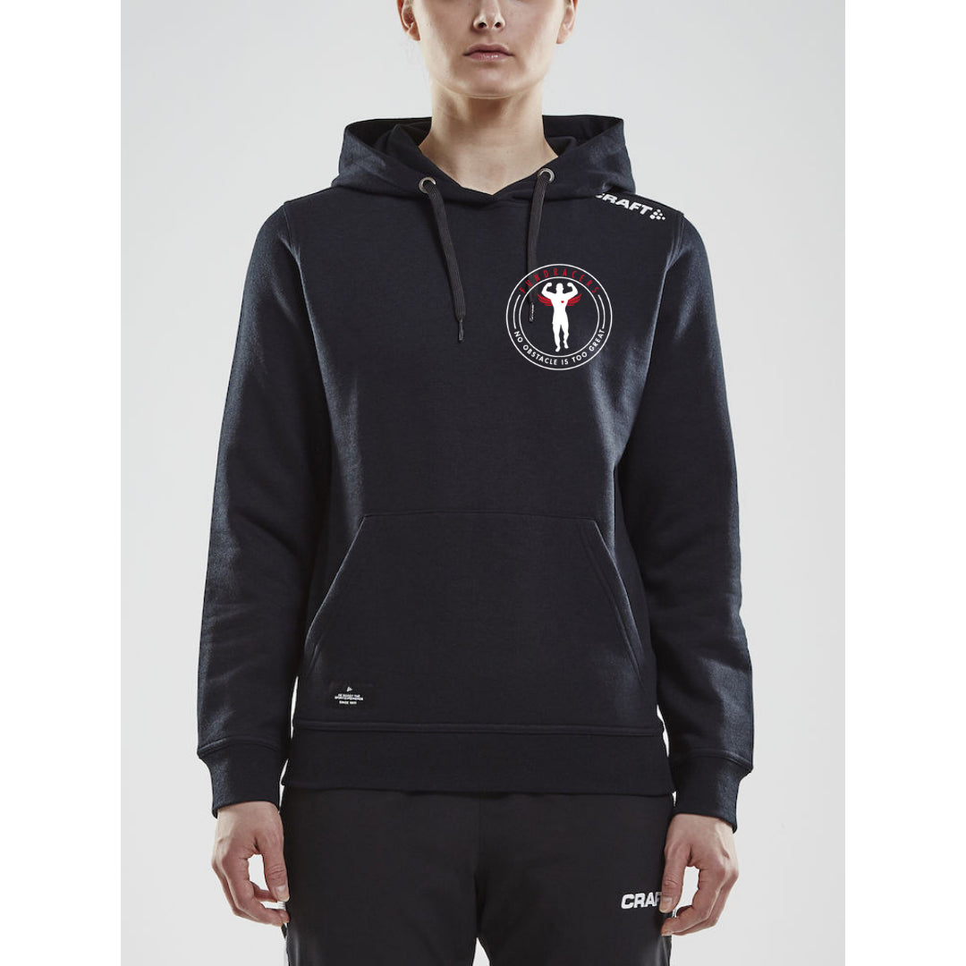 Craft Community Hoodie dame på model, lille logo