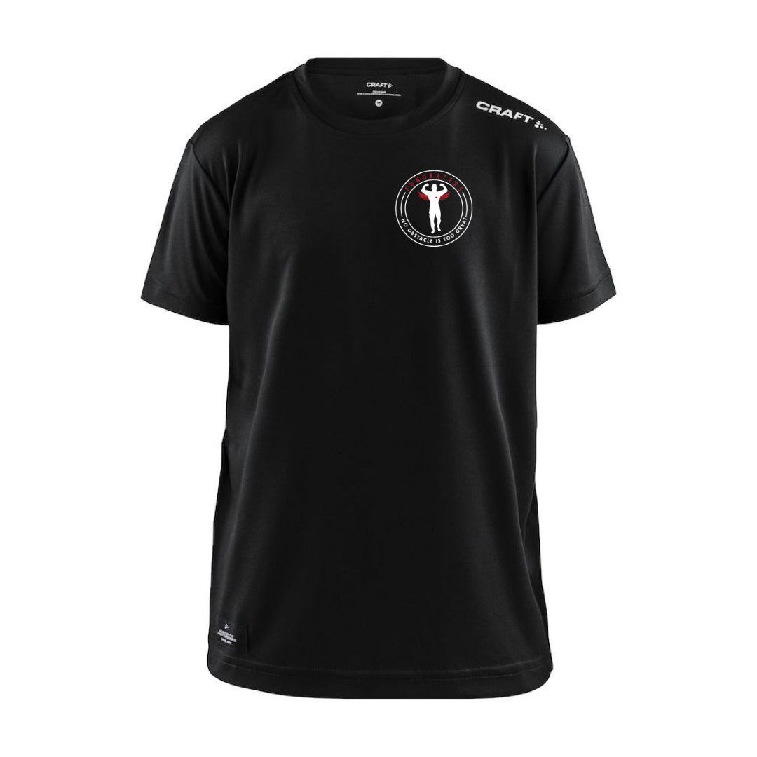 Craft Community løbe-t-shirt barn, front, lille logo