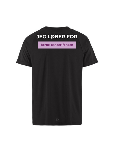 Run4Kids herre Sort ryg | Jeg løber for Børnecancerfonden | 1909878-999000