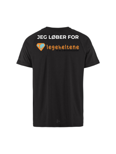 FundRacers Retro herre Sort ryg | Jeg løber for Legeheltene | 1909878-999000