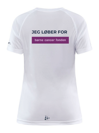 Børnecancerløbet dame Hvid ryg | Jeg løber for Børnecancerfonden | 1909879-900000