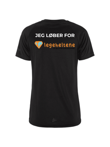 Børnecancerløbet dame Sort ryg | Jeg løber for Legeheltene | 1909879-999000